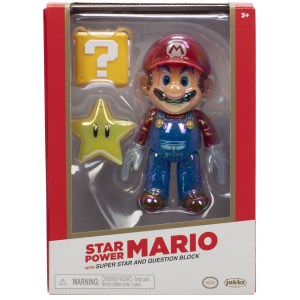 Super Mario Bros Star Power Mario Gold figure 10cm box